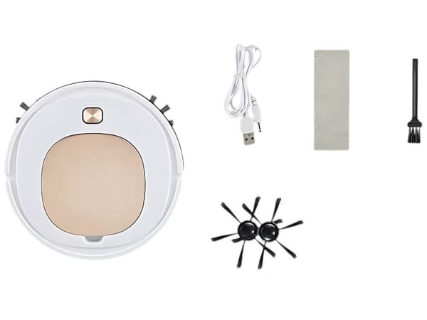 Robotdammsugare med moppfunktion 28 cm USB-laddning 90 min drift