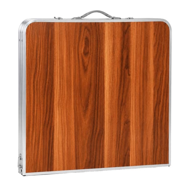Hopfällbart campingbord 120x60 cm höjdjusterbart 55-70 cm i väska