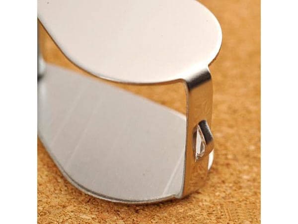 Juvelerarlupp 30x med 2 LED aluminium silver lins 21 mm