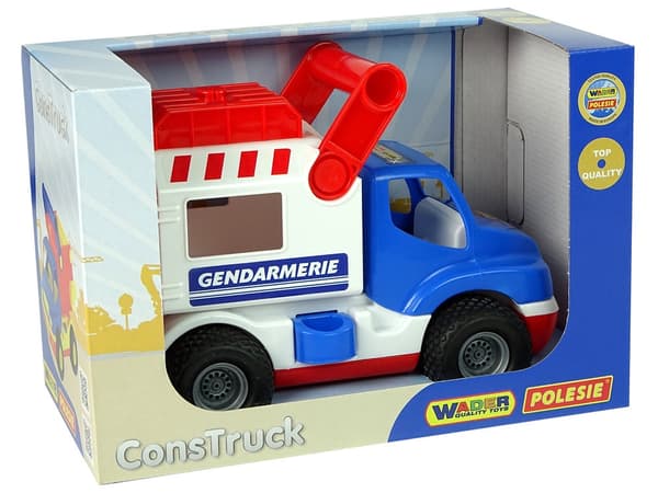 Legetøjsbil gendarmeri med anhænger og tipfunktion 24 cm, 1+ år