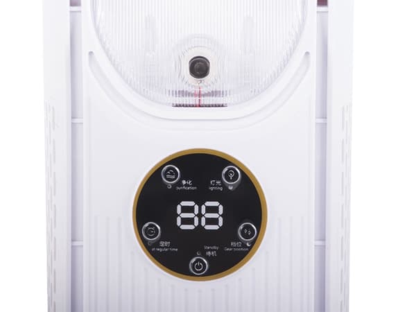Bladfri ventilator med luftfugter USB 100 ml 6 hastigheder 30 cm