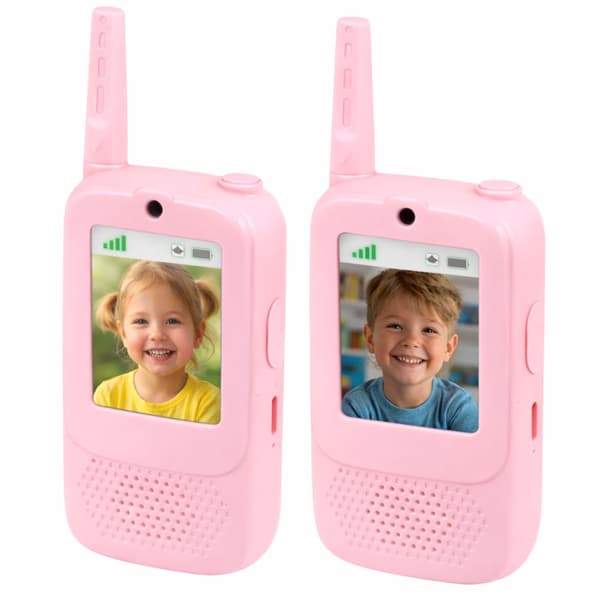 Walkie-talkies til børn med videochat 300 m USB-C blå 2-pak
