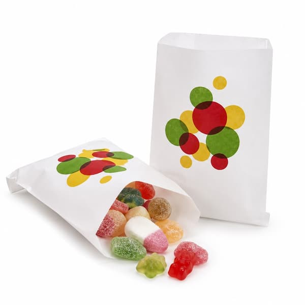 Slikposer retro prikker 17,5x12 cm fødevaregodkendte 30 st White 30-pack