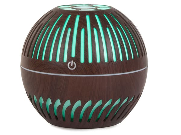 Luftfugter aromadiffuser 300 ml USB med LED/RGB-lys mørkebrun