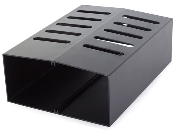 Knivstativ vægmontering pulverlakeret stål sort 20x15x7,5 cm