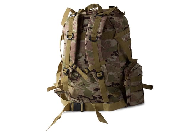 Tactical ryggsäck 48,5L MOLLE med midjeväska och sidofickor ljus moro