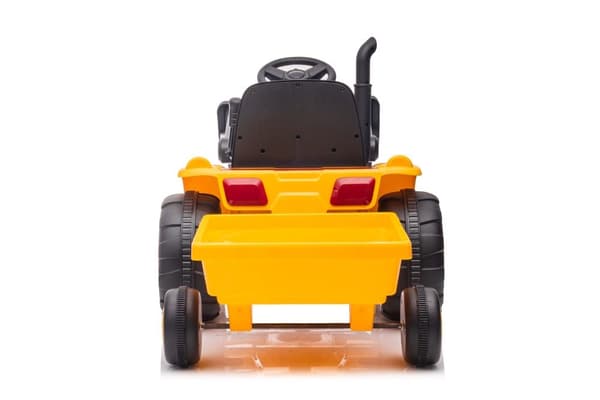 Batteridriven lektraktor med släp S617 gul för barn