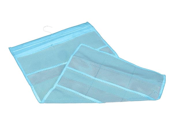 Hængende garderobeorganizer 22 lommer blå 70x40 cm