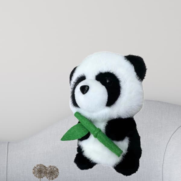Pehmopanda bambulla 18 cm, pehmeä pehmolelu musta/valkoinen