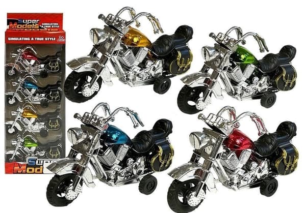 Lelumoottoripyörät 12 cm pull-back-set, 3+ vuotta CE/EN71