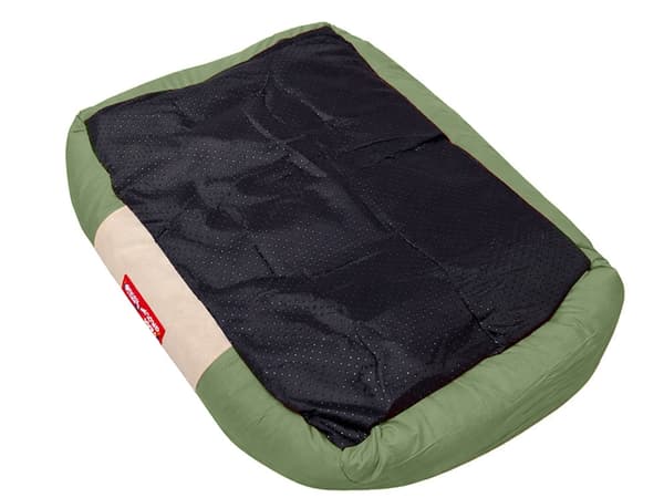 Hund- och kattbädd polyester M 70x55x18 cm, halkfri, grön