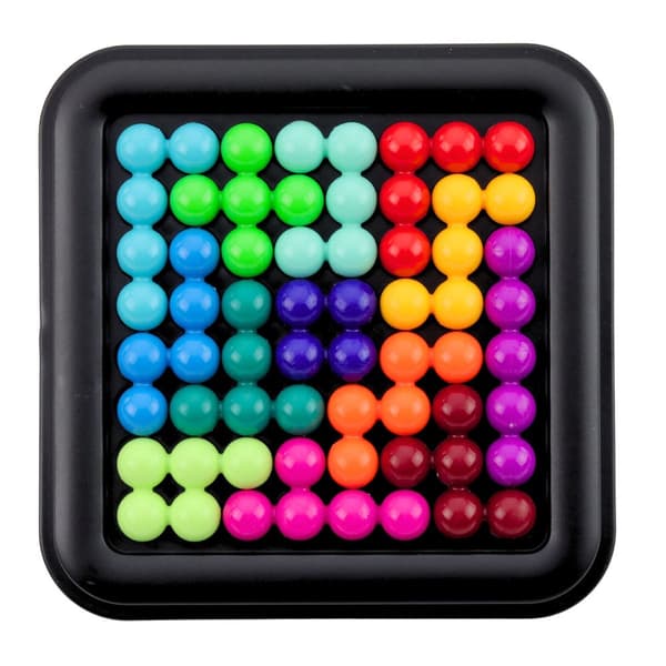 IQ logikpussel 3D färgglada bollar med pusselbräda och bitar