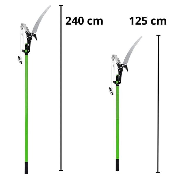 Teleskopisk grensaks med sav 2-i-1 125-240 cm skærediameter 30 mm