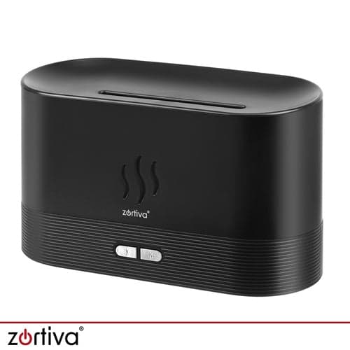 Aroma diffuser luftfuktare 180 ml med RGB LED eldeffekt, 3 doftoljor