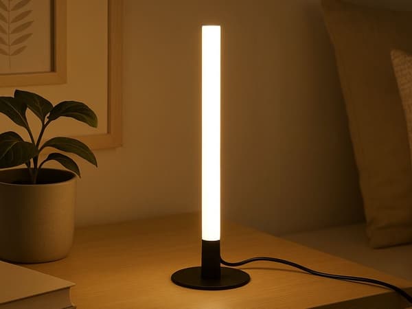 LED gulvlampe 40 cm USB 3 lysindstillinger metal sort