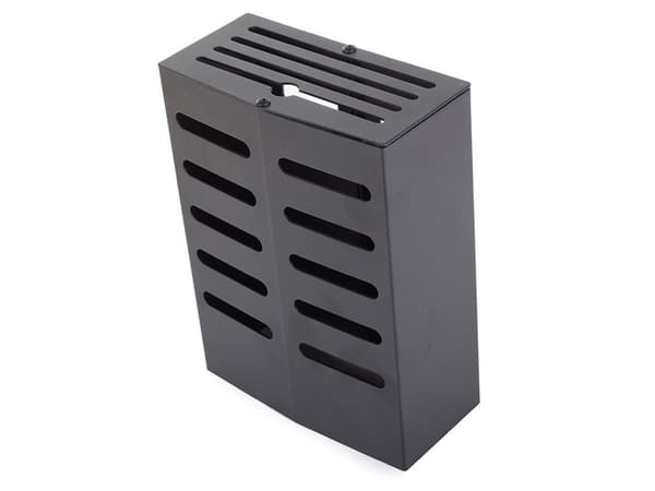 Knivstativ vægmontering pulverlakeret stål sort 20x15x7,5 cm