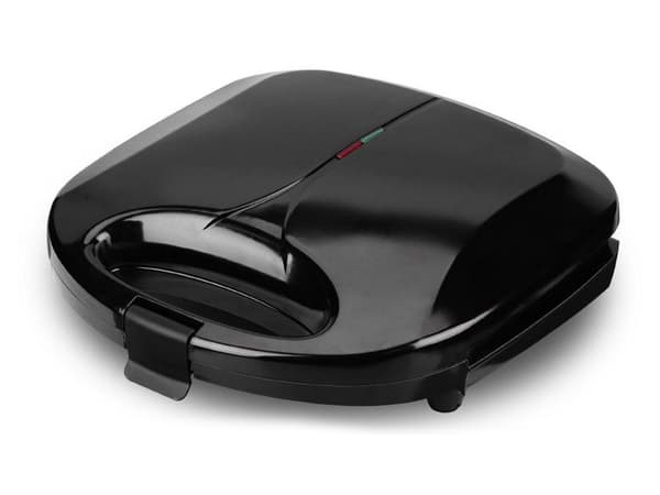 Sandwichgrill 750 W non-stick til 2 sandwiches, sort 23x23 cm