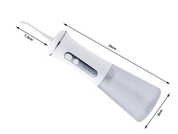 Mundirrigator uden ledning 350 ml USB-opladning 4 tilstande + 2 dyser