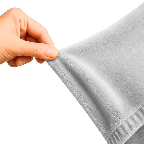 Sofföverdrag hörnsoffa elastisk sammet ljusgrå 145-185 cm + kuddfodral
