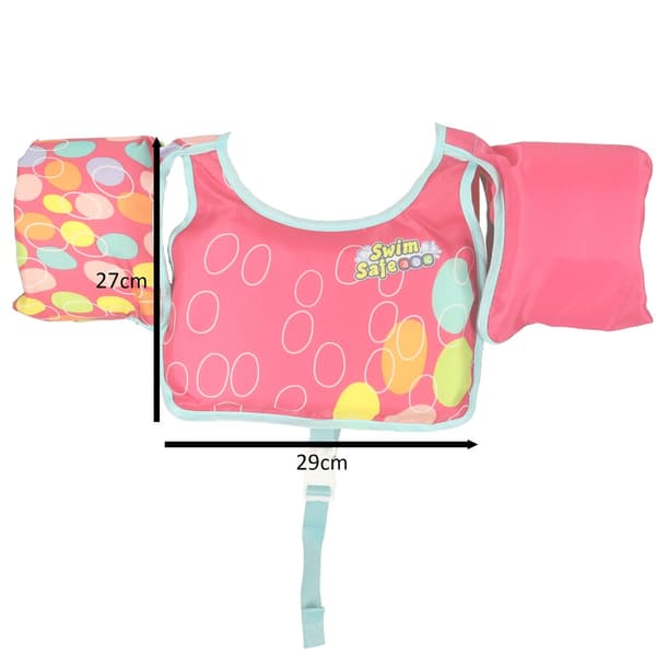 Flydevest med ærmer til børn 3-6 år 19-30 kg pink Pink
