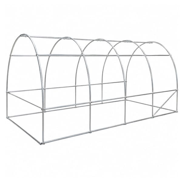 Polytunnel växthus 4,5x2x2 m 9 m² PE 140 g UV4 8 fönster