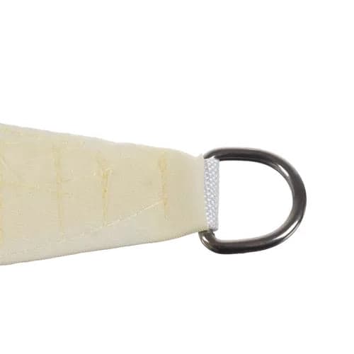Solsejl firkantet 3,6x3,6 m beige polyester 120 g/m²