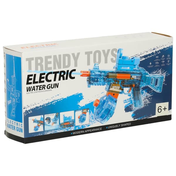 Elektrisk vattenpistol 350 ml 10 m räckvidd USB-laddning blå/orange