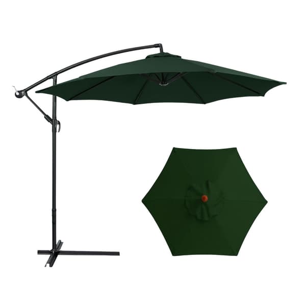 Sidoparasoll 350 cm polyester 160 g/m² med lutning och skyddsöverdrag