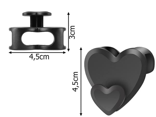 Bøjlekrog til bøjler 12-pak sort 4,5x4,5 cm