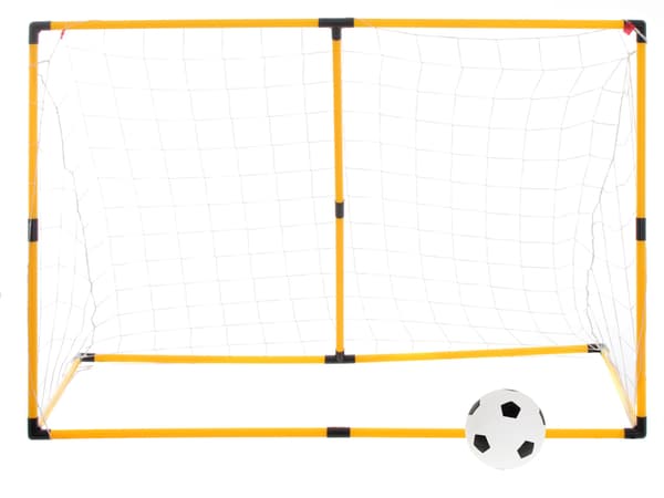 Fodboldmål 156x70x107 cm med pointmåtte, bold og pumpe