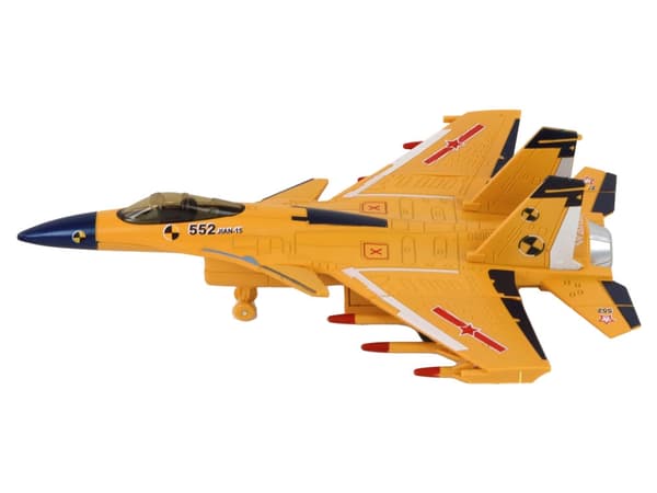 Legetøjsjagerfly 23 cm med lyd og dampeffekt, vælg model
