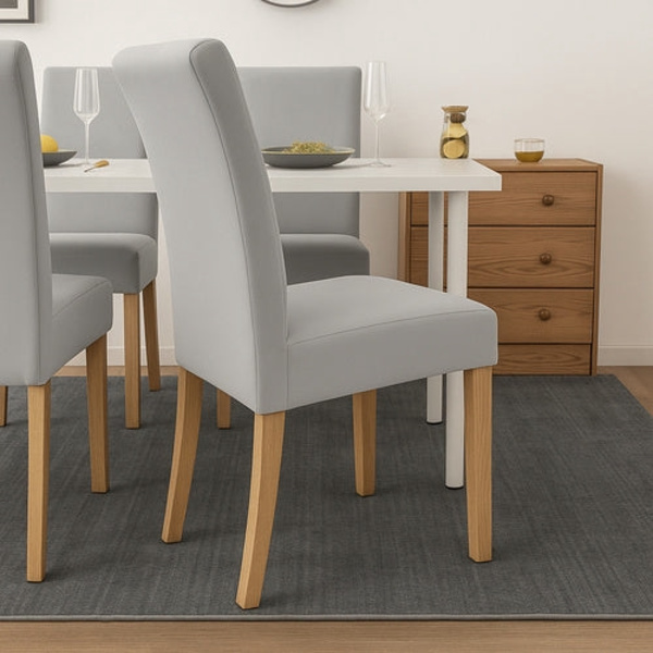 Stolsöverdrag 6-pack elastiska ljusgrå 65x40x35 cm universella