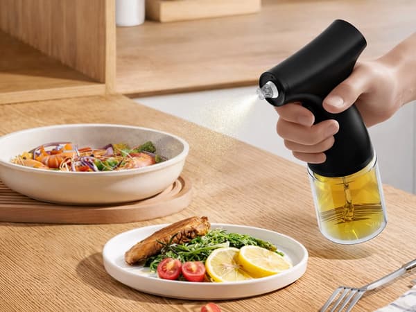 Elektrisk oliesprøjte i glas 200 ml sort USB-C