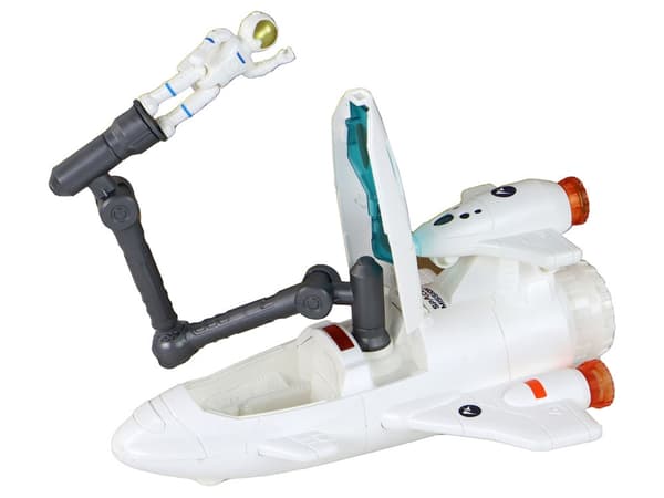 Rumraket legetøjssæt med lys & lyd 23 cm, kosmonaut + drone