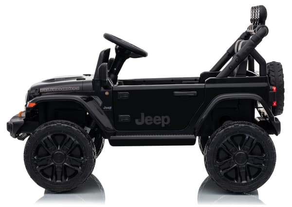 Batteridriven leksaksbil Jeep Rubicon 24V för barn svart