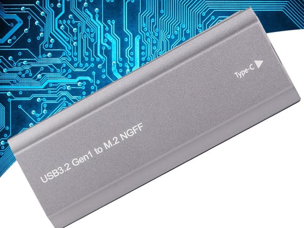 M.2 SATA NGFF SSD-adapterikotelo USB 3.1/USB-C 2230-2280 hopea