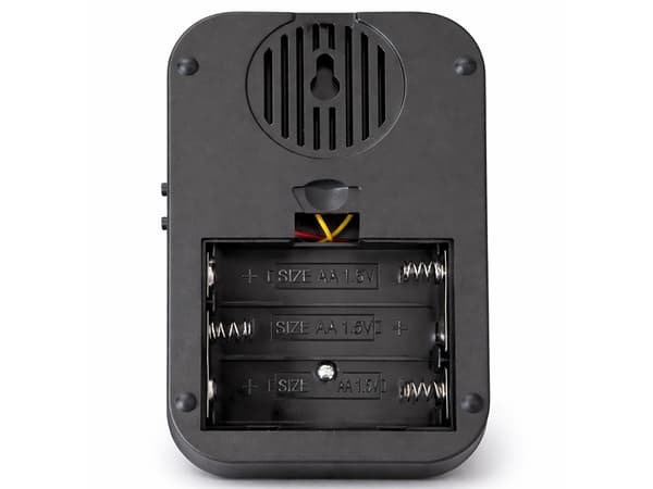 Trådlös dörrklocka 300 m 38 melodier LED grå batteridriven