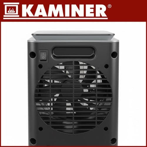 Keramisk elektrisk varmeblæser 1500W med LED-display, timer, sort