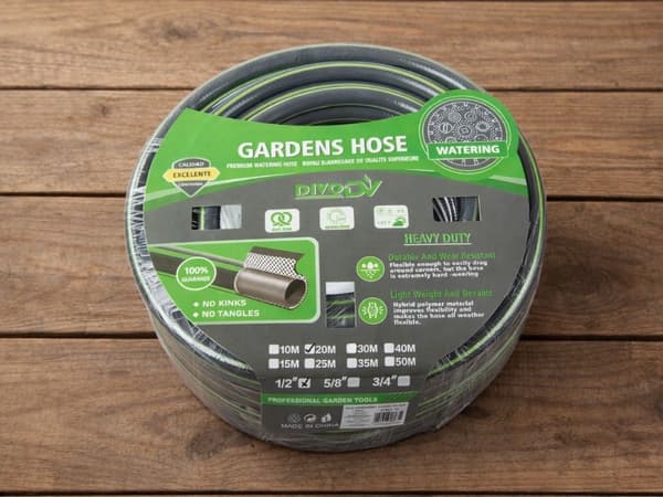 Trädgårdsslang 1/2 tum 20 m 3-lagers PVC/gummi UV-resistent