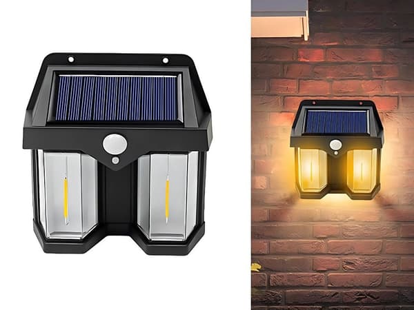 Solarlampe LED med bevægelses- og skumringssensor 3 indstillinger