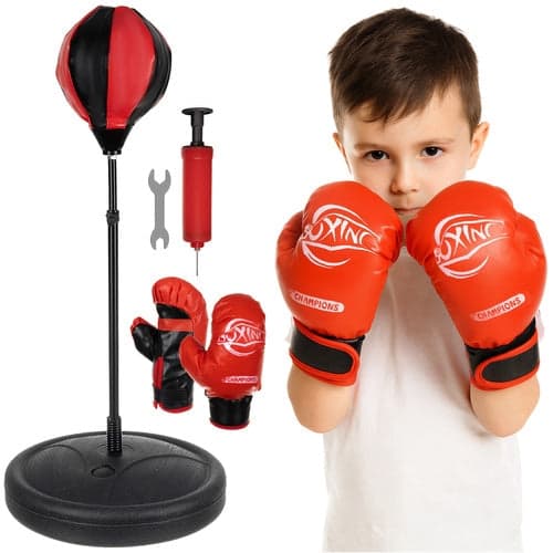 Boxningsset barn med boxningssäck, punchball & handskar, 70-104 cm