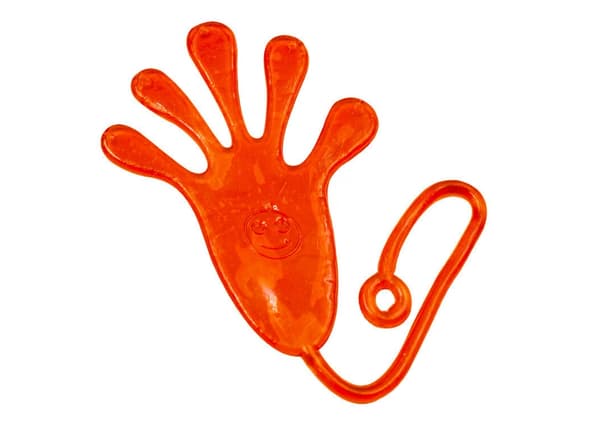 Klibbig hand leksak elastisk slime orange, CE/EN71, från 3 år
