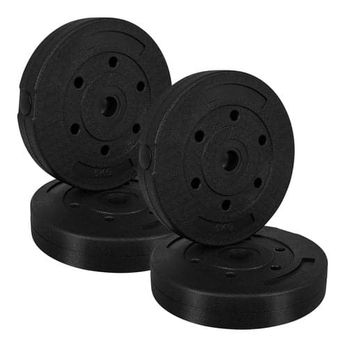 Vægtskiver 4x5 kg bitumen 25 mm (26 mm hul) sæt 20 kg