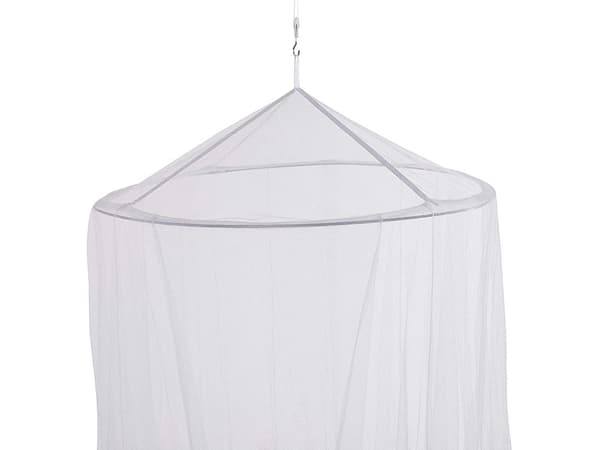 Myggnät över säng polyester mesh vit ring 60 cm höjd 220 cm