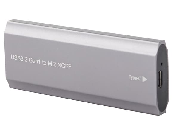 M.2 SATA NGFF SSD-adapterikotelo USB 3.1/USB-C 2230-2280 hopea