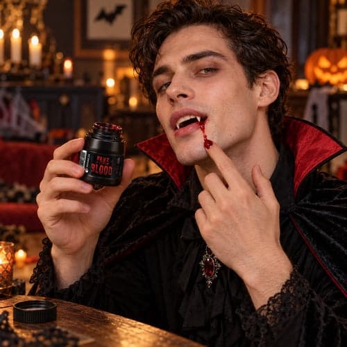 Tekoveri nestemäinen punainen 100 ml pullo Halloween-meikkiin cosplayhin