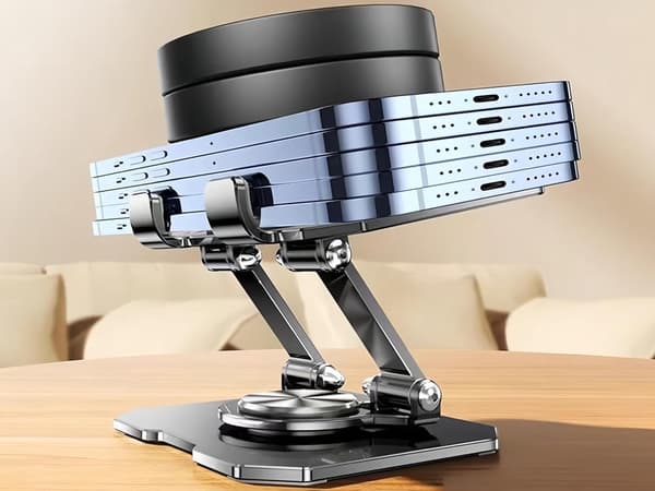 Tablet-holder justerbar 4–16 tommer 360° rotation i kulstål