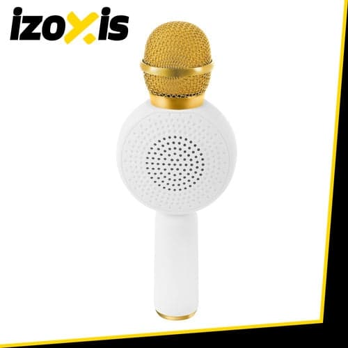 Trådløs karaoke mikrofon til børn Bluetooth 5.1 5W LED hvid