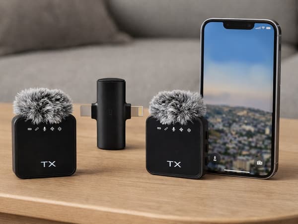 Trådløst mikrofonset til mobil 2 lavalier USB-C/Lightning 2,4 GHz