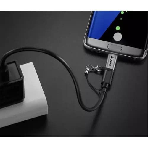 USB-C–Micro USB 2.0 -adapteri, uros–naaras, 2.1A 480Mbps